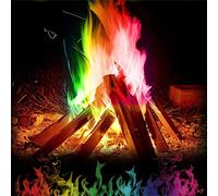 KIMISS 2 Packs Couleurs de Feu POUDRE - Transformez Votre Feu de Camp et Votre Cheminée avec des Flammes Colorées - Packs 15g et 25g pour les Affichages de Vibrants (Couleur assortie)