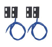 KIMISS 2 Paires de Commutateurs de Capteur de Porte Magnétique pour Système d'alarme de sécurité Domestique-capteur de Contact de Fenêtre encastré Normalement fermé AC220V (Black)