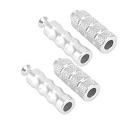 KIMISS 2 Paires de Repose-pieds de Frein de Moto Haute Performance, Processus de Placage CNC, Ajustement Précis pour les Boulons de Montage M6 de 6 Mm, Repose-pieds de Changement de Vitesse (SILVER)