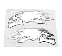 KIMISS 2 Pcs 3D Moto Autocollant, Moto Réservoir Stickers Autocollants Crâne Tête De Voiture Autocollant Décor Decal