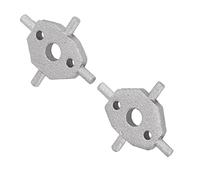 KIMISS 2 Pcs Couvercle de Buse de Lave-phare Pivot Wear Remplacement Cruciforme en Alliage d'aluminium pour X S Type Automobile Haute Performance/Pièces de Rechange/Essuie-glaces et Pare-brise