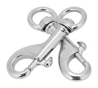 KIMISS 2 Pièces 68MM Plongée, Mousqueton à Oeil Pivotant en Acier Mousqueton Lourd 316 Pince à extrémité Unique en Acier Inoxydable