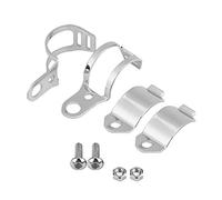 KIMISS 2 Pièces 8 * 3 cm Support de Montage de feu de Virage Réglable de Moto Ajustable pour Fourche Avant de 30-45mm(Argent)