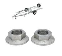KIMISS 2 Pièces écrous D'essieu de Roue 32mm M24x1.5mm écrous de Broche de Moyeu en Acier de Remplacement pour les Essieux ALKO KNOTT Adaptés à L'arbre de Transmission de Remorque RV