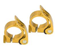 KIMISS 2 Pièces/ensemble Pince de Tige de Selle de Vélo 31.8MM Pince à Dégagement Rapide pour Tige de Selle de Vélo 27.2MM-conception en Alliage d'aluminium Léger pour des Réglages Faciles (GOLD)