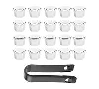 KIMISS 20Pcs Cache-écrous, couvre-écrou de roue Pour 307 308 408 206 207 Couvercle-écrou de pneu Nylon Plastique Couvercle de jante pour écrou de roue