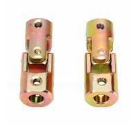 KIMISS 2PCS Accouplement à Cardan, Raccord D Arbre de Direction 10 Mm en Acier, Connecteur Rotatif avec Vis de Positionnement M5 for Bateau Voiture ATV UTV Kart