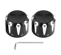 KIMISS 2pcs Aluminium Moto Couvercle D'essieu Avant Capuchon Boulon Écrou Décoratif Quincaillerie Kit Moto Couvercle D'essieu Avant (Noir)