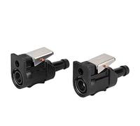KIMISS 2Pcs Connecteur de conduite de carburant, connecteur de conduite de carburant ABS adapté pour moteur marin 8 mm hors-bord (noir)
