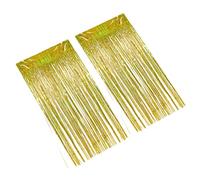 KIMISS 2pcs Foil Fringe Rideau de Rideau (Gold)