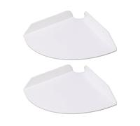 KIMISS 2pcs Mont Mural, étagères d'angle Flottantes Quartier Rond Rack de Salle de Bain Zwarte Hoekplank Suspendu pour Les Chambres Salons Salon de Douche (White)