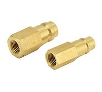 KIMISS 2PCS R134A Adaptateur de Climatisation 1/4Sae Connecteur de Coupleur Haute Pression pour Le Système de Réfrigérant LP /