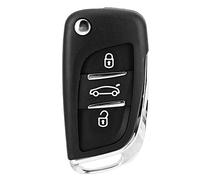 KIMISS 3 bouton Couvercle de Lame de e Voiture Couverture de istance Flip Key Shell Coque pour 306 407