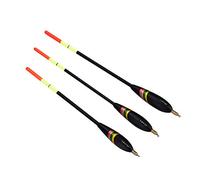 KIMISS 3 Pièces 1.5 6g 1.5 5g, Ensemble de Flotteurs de Pêche en Bois Waggler Posen chargé 1.5 4g Parcours Durable Pêche Nuit Bobbers Attirail Accessoire