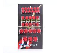 KIMISS 30 pièces bouchon à vis de moto, décoration de couvercle de couvercle de boulon d'écrou de vis de moto (rouge)