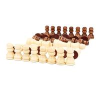 KIMISS 32pcs Ensemble de Jeux d'échecs Internationaux en Bois - Pièces Robustes Non Toxiques pour Le Plaisir en Famille et la Croissance Intellectuelle