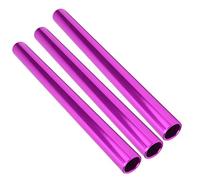 KIMISS 3PCS Batons de Relais électroplates en Alliage en Aluminium pour Les Matchs de Sprint d'athlétisme - Design Léger et Ergonomique pour Les âges, Couleurs Accrocheuses (Purple)