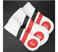 KIMISS 3PCS Couvre-têtes de Putter Imperméables en Cuir PU avec Doublure épaisse - Convient aux Couvre-Chefs de Club en Bois #1, #3, #5 - Accessoires Idéaux (White)