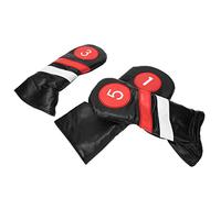 KIMISS 3PCS Couvre-têtes de Putter Imperméables en Cuir PU avec Doublure épaisse - Convient aux Couvre-Chefs de Club en Bois #1, #3, #5 - Accessoires Idéaux (Black)