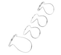 KIMISS 4 Pièces Médiators-plectre de Pouce en Métal Réglable pour Guitare, Basse et Autres Instruments à Cordes, Idéal pour Jouer au Doigt (SILVER)