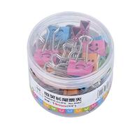 KIMISS 40 PCS Box Cute, Smiling Face Metal Paper Binder G1 4 Pompe à Eau Creativity Color Clip for Office School