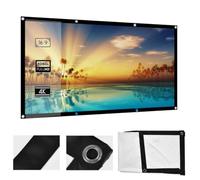 KIMISS 48 Feuille de Projecteur D'écran de Cinéma Portable Tissu en Polyester Synthétique 1Pc Portable Pliable Non Pliable Blanc Projecteur Rideau Écran de Projection 16: 9 (72 Pouces) (120 Pouces)