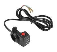 KIMISS 48V Accélérateur au pouce, Accélérateur électrique Contrôle de la vitesse Twist Thumb Accélérateur pour vélo électrique E-bike (Noir)