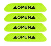 KIMISS 4Pcs auto-adhésif porte de voiture autocollant d'avertissement réfléchissant bande de sécurité autocollant signe (vert)