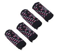 KIMISS 4pcs Chaussettes en Coton Chauffant Auto-chauffant avec Conception de Tourmaline - Chaussettes Chauffées Chaudes à Bout de Souffle pour Activités de Plein Air Hivernales (BLACK)
