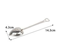 KIMISS 4pcs Infuseur de thé en Forme de Coeur en Acier Inoxydable à Longue Poignée - Filtre à thé en Vrac Réutilisable et Cuillère d'assaisonnement pour le Brassage Facile (SILVER)
