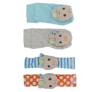 KIMISS 4pcs Motte Octopus Baby Socks Honk - Soft Adjustable Chepile Rattles pour les Nourrissons et les Tout-petits - Toys de Développement de bébé coloré
