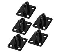 KIMISS 5 Pièces Plaque à œil de Crochet de Plafond en Acier Inoxydable épaissi, Crochet de Fixation de Boucle de Porte à Renforcée, œil de Support Mural Noir pour