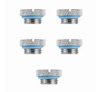 KIMISS 5Pcs Bouchon d'eau à Visser à Filetage G1/4 en Laiton Chromé -, Fiable et Facile à Installer pour Système de Refroidissement par Eau PC