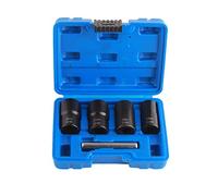KIMISS 5pcs Ensemble de Déménagement de Verrouillage d'écrou endommagé - Prise de Torsion d'entraînement 1/2 Pouce avec Barre Droite pour Extraction 'écrou Usée - Accessoire de Voiture Efficace