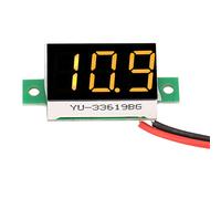 KIMISS 5pcs Mini Voltmètre de Tube Numérique LED DC 2,4V-30V 0,36 Pouce Tester de Tension de Fil Deux en Bleu, Jaune, Blanc, Rouge, Vert