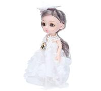 KIMISS 6.7 "Poupée bébé Conjointe Mobile avec Robe de Mode, Adorable Poupée Habillée pour Le Jeu Créatif - Jouet Magnifiquement Conçu avec des Membres Bleus et de Beaux Détails