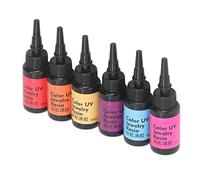 KIMISS 6pcs 10 Ml Résine UV - Résine époxy UV de Durcissement Rapide avec des Couleurs Vives Vives pour les Bijoux et l'artisanat de Bricolage - Facile à Utiliser, Sûr et Idéal pour les Projets