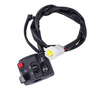 KIMISS 7/8 Pouces adapté pour Interrupteur de Guidon de Moto avec Bouton de Klaxon, Commande de Phare, fonctionnalité de Clignotant et de Feu Antibrouillard