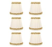 KIMISS Abat-jour de Style Simple et Moderne, 6 Pièces, pour Ampoules E14, Abat-jour de Bougie Déco pour éclairage de Maison et de Table