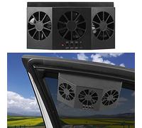 Kimiss Ac16 Ventilateur de voiture chauffant pour fenêtre Noir ABS