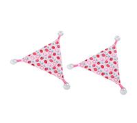 KIMISS Accessoires d'escalade Flexibles, 2 Pièces, Hamac Triangulaire pour Dragon Barbu, Lit Suspendu pour Reptiles avec Ventouse Adhésive pour Le Plaisir de l'escalade (Fraise Rose Taille S)