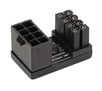 KIMISS Adaptateur 8 Broches coudé à 180 Degrés pour Cartes Graphiques - Connexion Femelle à Mâle, Coque Isolée, Circuit imprimé Multicouche pour Une stabilité Améliorée (PH38B+ 1PCS)