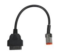 KIMISS Adaptateur de Câble de Diagnostic de Moto 4 Broches à 16 Broches pour Lecteur de Code ELM327, Connecteur de Scanner pour Motos 12-24V