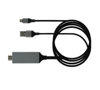 KIMISS Adaptateur de Câble d'interface Multimédia USB C vers Haute Définition, en Cuivre pour Téléphone Portable, Câble Adaptateur Haute Performance pour Le Streaming Réécrit (Black)