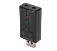 KIMISS Adaptateur de Carte Son Virtuelle 7.1 Canal avec USB 2.0 et Ports MICHOPHONE - Amplificateur Interne pour Les Jeux PC et Le Streaming