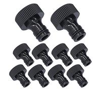 KIMISS Adaptateur de Mamelon de Connecteur de Tuyau d'eau avec Jardin intégré Irrigation - Connecteur de Filetage de 15 Mm, 10 Pack - Accessoires de Tuyaux (6 Minutes de Fil Interne)