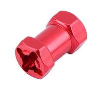 KIMISS Adaptateur de Moyeu de Roue Hex RC 12 Mm pour D90 AX10 CC01 SCX10 - Extension Métallique Légère pour Performances sur Chenilles (20mm Rouge)
