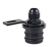 KIMISS Adaptateur de Raccord de Reniflard 10AN en Alliage d'aluminium Noir pour Bidon de Récupération d'huile Moteur B16 B18 B20-conception Légère Anti-fuite