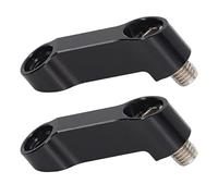 KIMISS Adaptateur D'extension de Montage de Rétroviseur de Moto, 1 Paire D'adaptateurs D'extension de Montage de Rétroviseur de Moto de 10 Mm pour NMAX 155 125 2015-2022(Le Noir)