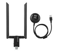 KIMISS Adaptateur Dongle WiFi Double Bande AC USB 5,8 G, Carte Réseau USB sans Fil avec Transfert de Données Haute Vitesse, Compatible avec et OS X, Prend en Charge Le Cryptage